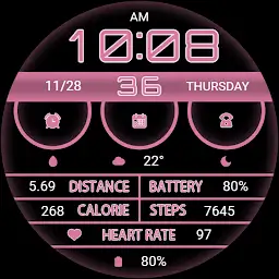 Soft Light PinkWhite Wear OS — Android app icon