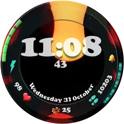 Lava Lamp Orange Watch Face — Android app icon