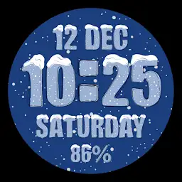 Winter Snow Women Watch Face — Android app icon