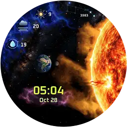 Solar Flare Space Watch Face — Android app icon