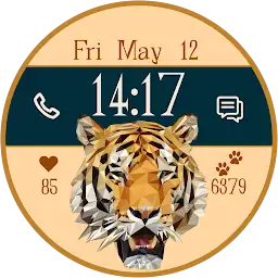 Tiger Digital Clock Watch Face — Android app icon