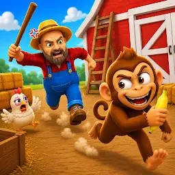 Cheeky Monkey: Farm Pranks — Android game icon