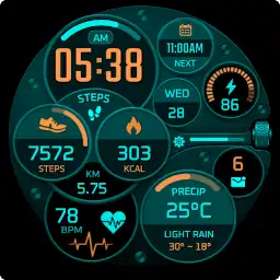 Futuristic Orbital Watch Face — Android app icon