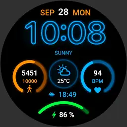 FK Cyber Neon Watch Face — Android app icon