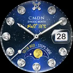 Moonphase Watch Face Diamond — Android app icon