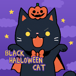 Black Halloween Cat Theme — Android app icon
