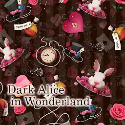 Dark Alice in Wonderland Theme — Android app icon