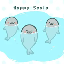 Happy Seals Theme +HOME — Android app icon