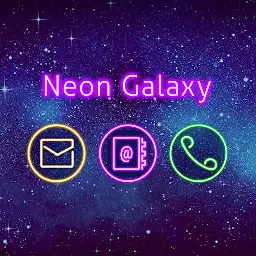 Neon Galaxy Theme — Android app icon