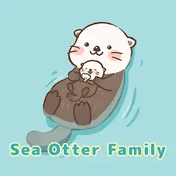 Sea Otter Family — Android app icon