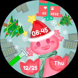 Axolotl Christmas Watch Face — Android app icon