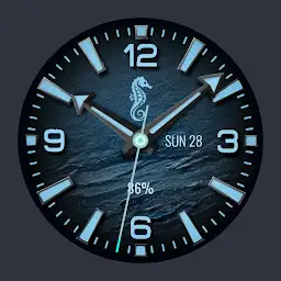 Deep Blue Ocean Diver Luminous — Android app icon