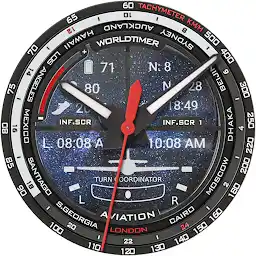 AVIATOR WorldTimer Watch face — Android app icon