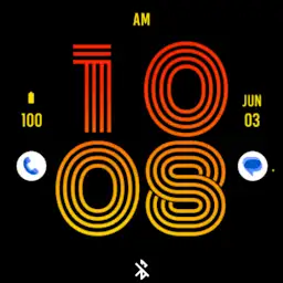 Beauty Orange Fire Watch Face — Android app icon