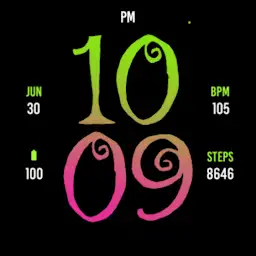 Magic Green Pink Watch Face — Android app icon